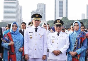 Wali Kota Samarinda, Andi Harun, bersama wakilnya, Saefuddin Zuhri