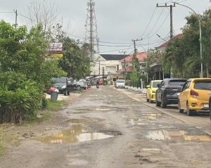 Kondisi Jalan Muso Bin Salim di Kelurahan Melayu, Kecamatan Tenggarong