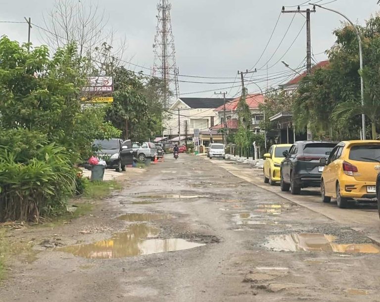 Kondisi Jalan Muso Bin Salim di Kelurahan Melayu, Kecamatan Tenggarong