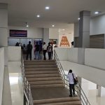 Kondisi Pasar Tangga Arung Square terlihat beberapa kios belum beroperasi. 