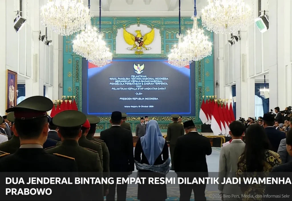 Dua Jendral Bintang 4 Resmi Dilantik Jadi Wamenhan Prabowo